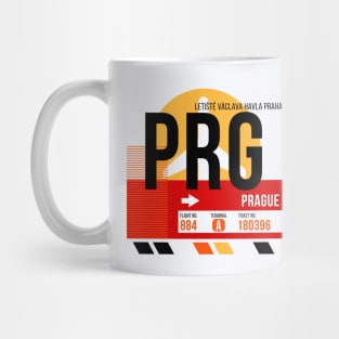 Prague (PRG) Airport // Sunset Baggage Tag Mug